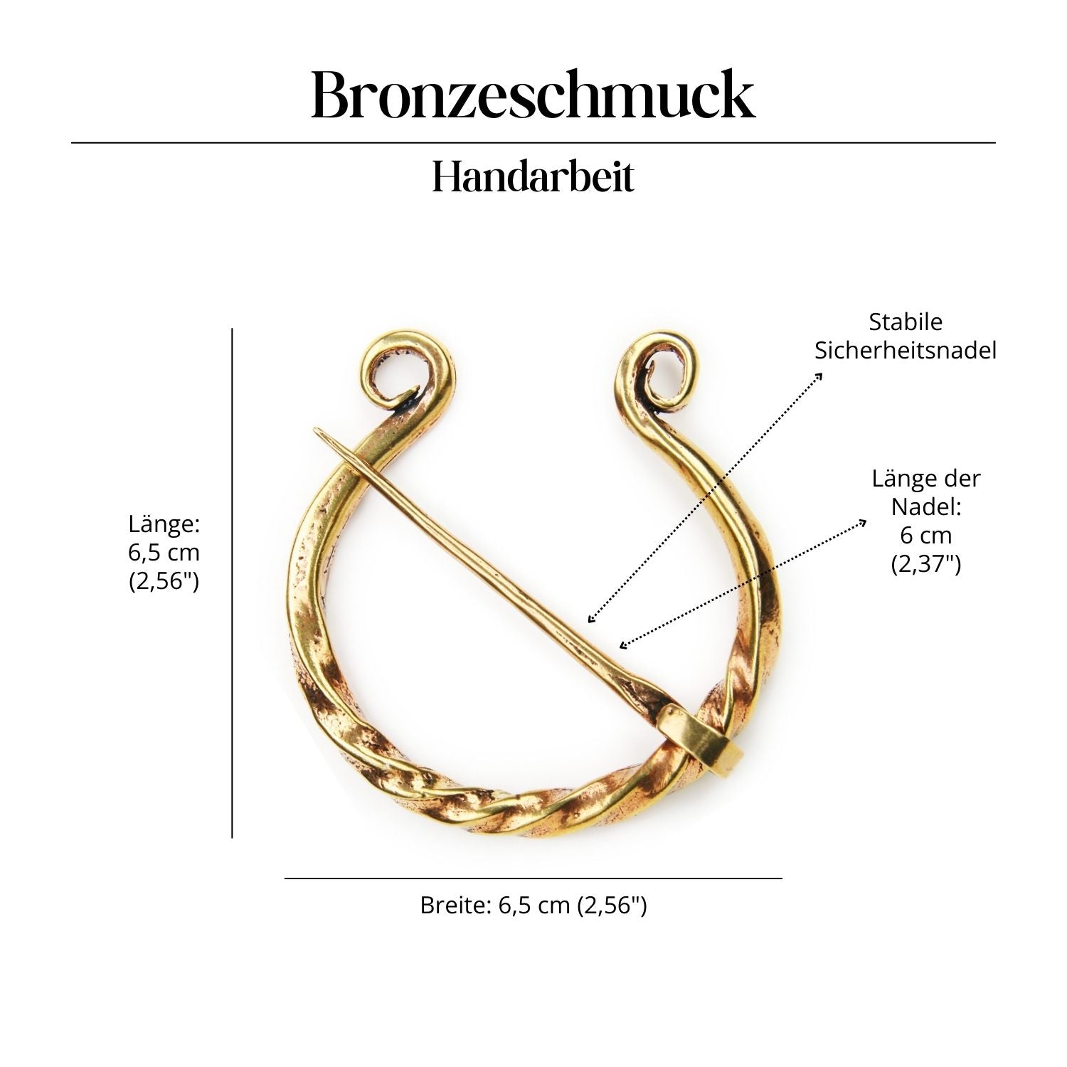 Ringfiebel Brosche Kelten Gewandnadel mittelalterlich Schließe Bronze