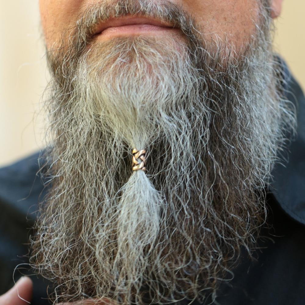 Bartperle Bronze Keltischerknoten Wikinger Haarschmuck