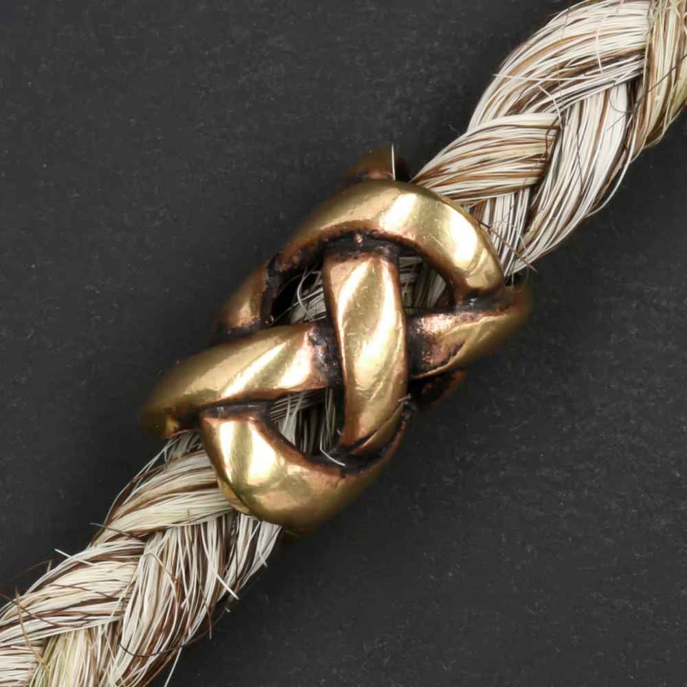 Keltische Bartschmuck Wikinger Haarperle Bronze Mittelalter Schmuck