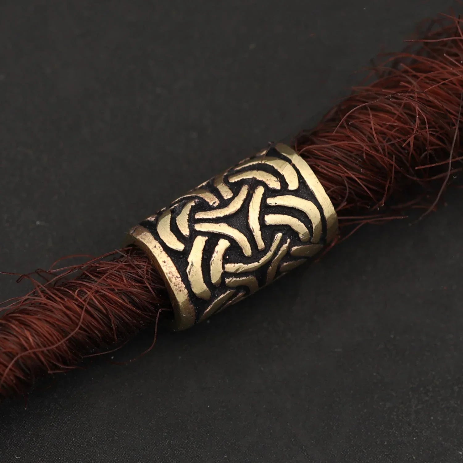 Keltische Bartperle Haarschmuck Günstig Bronze Großlochperle