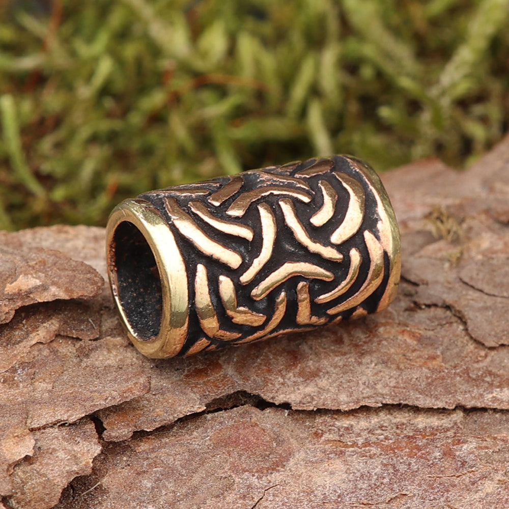 Keltenknoten Haarperle Bartschmuck Bronze Haarschmuck Perle