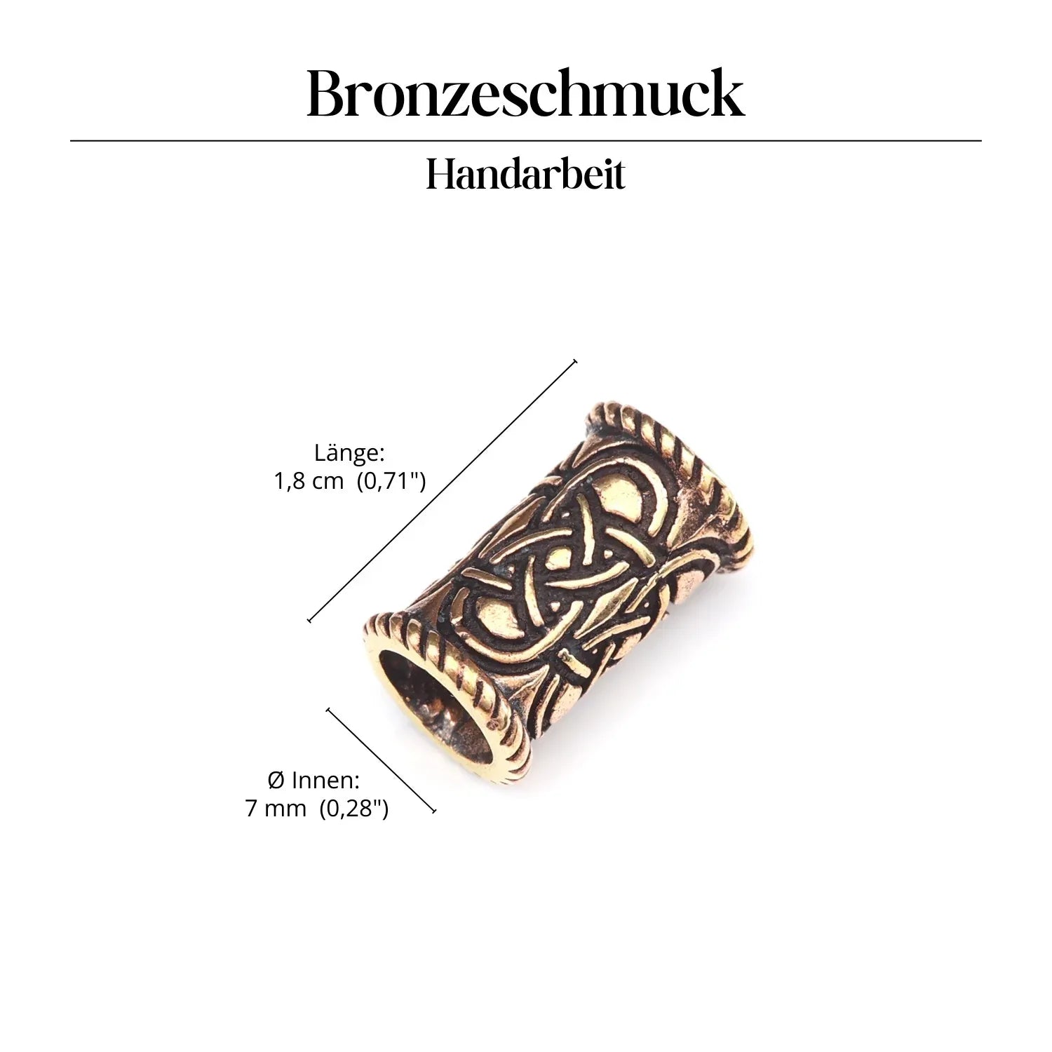 Bartschmuck Haarperle Bronze Bead Dreadlock Keltisch
