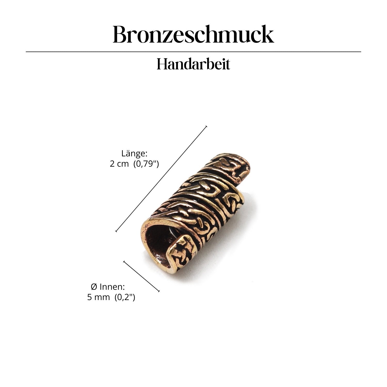 Bartschmuck feiner Keltenknoten Bronze