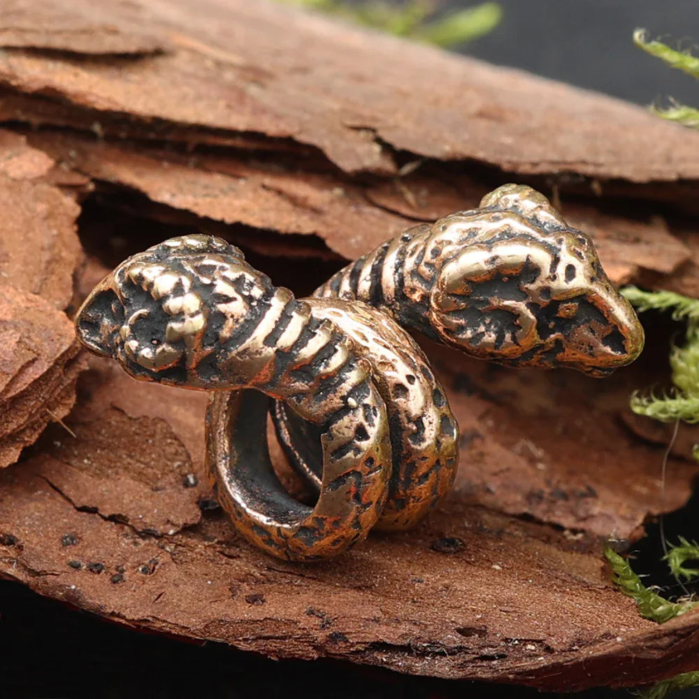 Wider Haarperle Bartschmuck Bronze Haarschmuck Perle