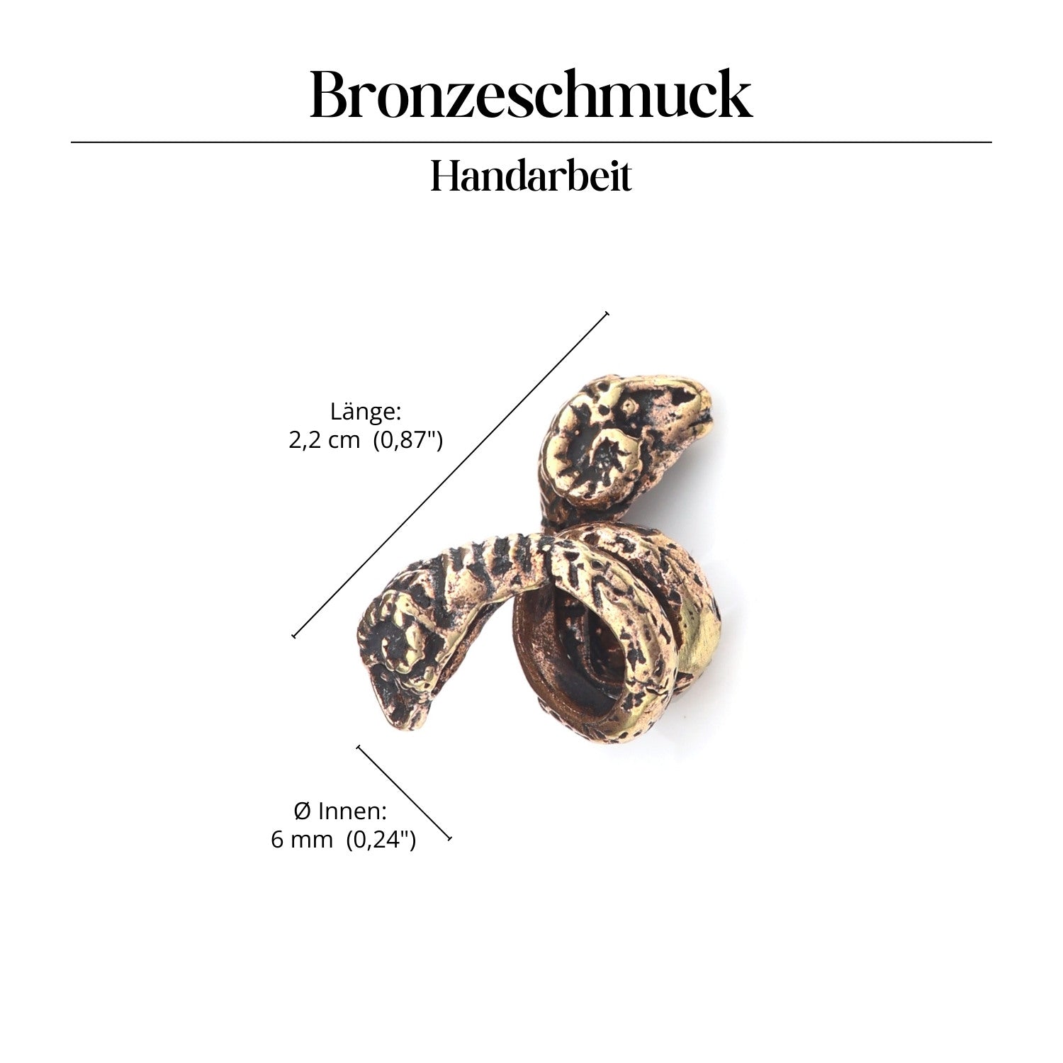 Bartperle Widder Bronze Bartschmuck Haarschmuck