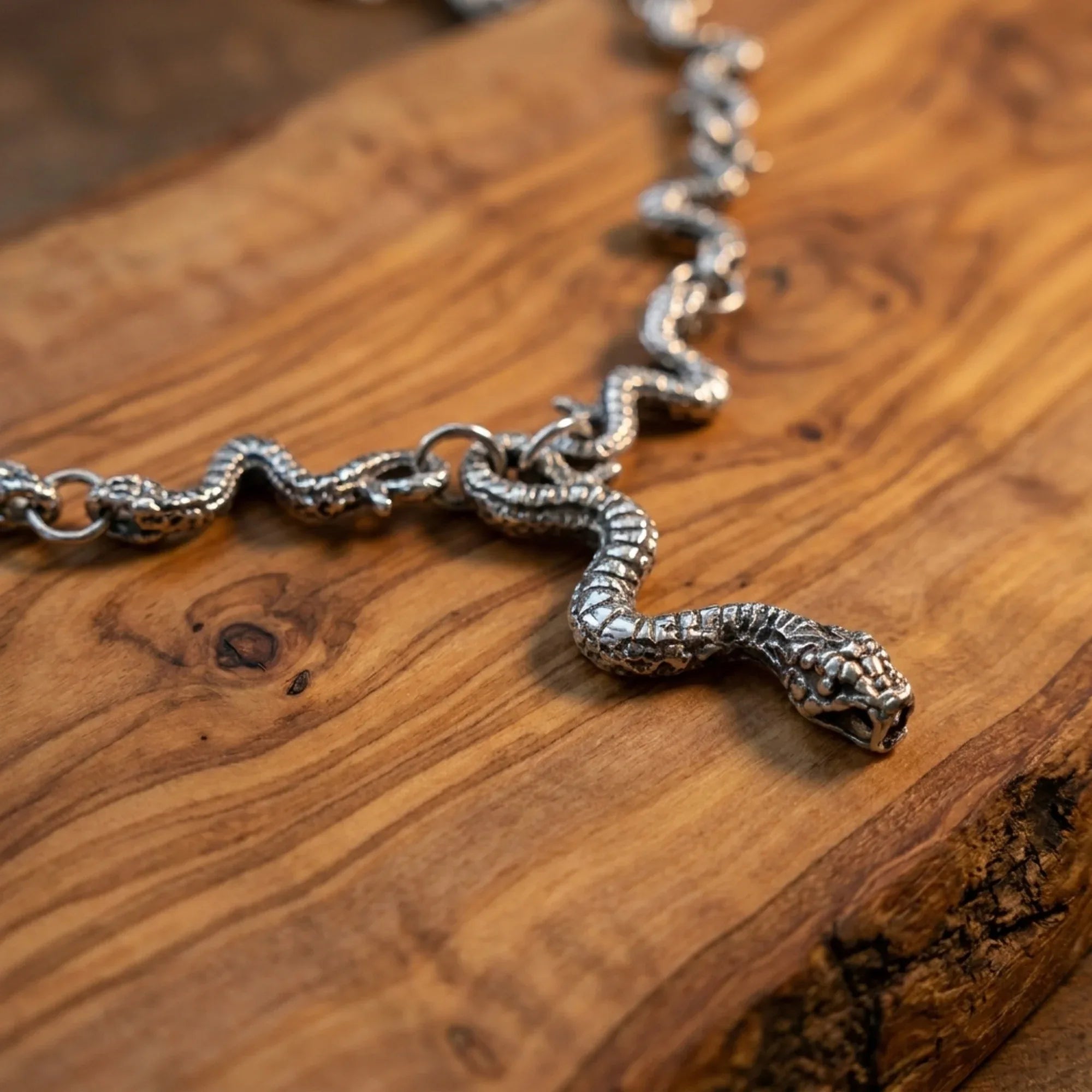 Halskette Design Schlange Exklusiv Schmuck 925er Silber Collier