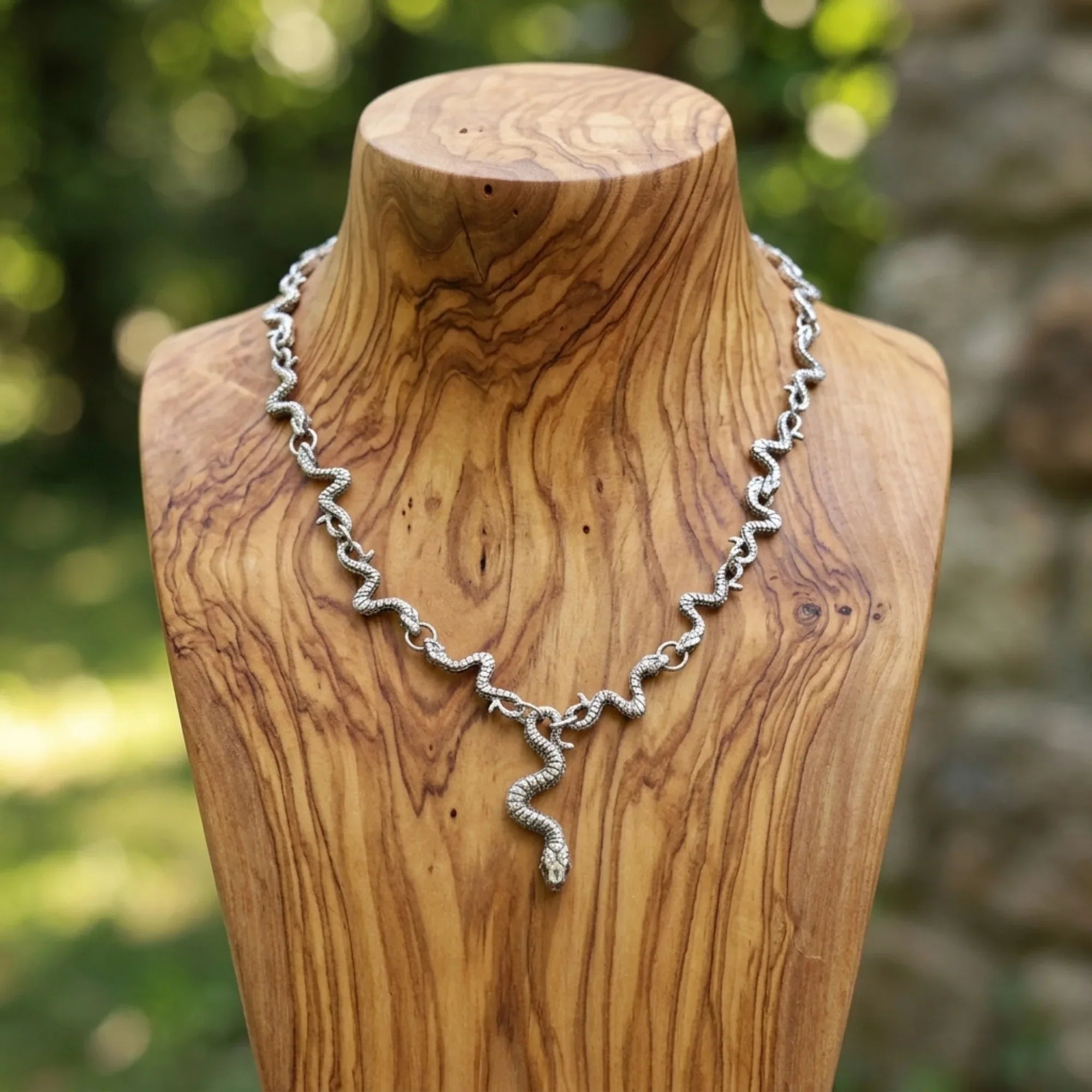 Halskette Design Schlange Exklusiv Schmuck 925er Silber Collier