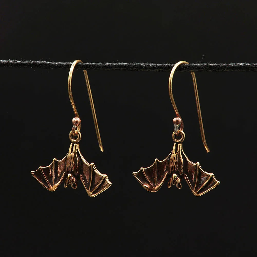 Bronze Fledermaus Ohrhänger gothic Ohrschmuck