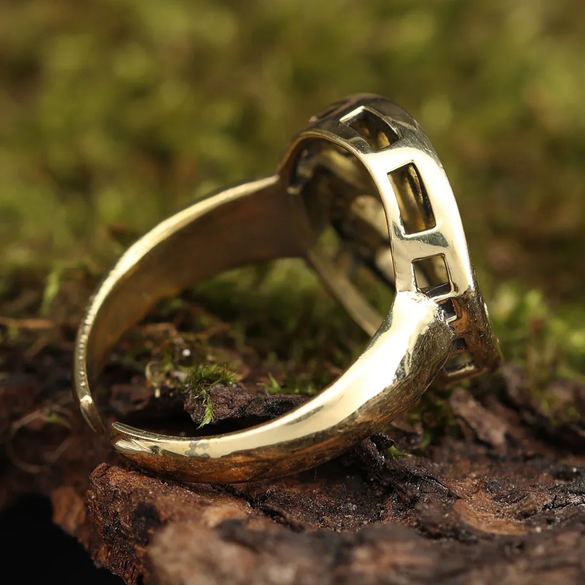 Damen Ring Lebensbaum größenverstellbar Messing Schmuck