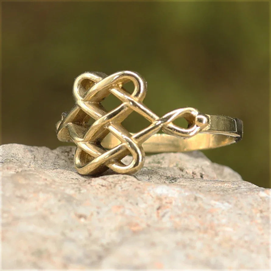Keltischer Messing Ring zeitloser Schmuck Damen Jungen