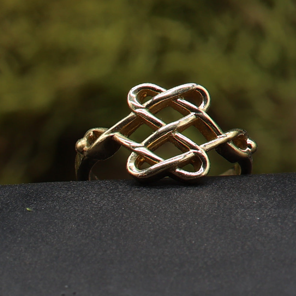 Keltischer Messing Ring zeitloser Schmuck Damen Jungen
