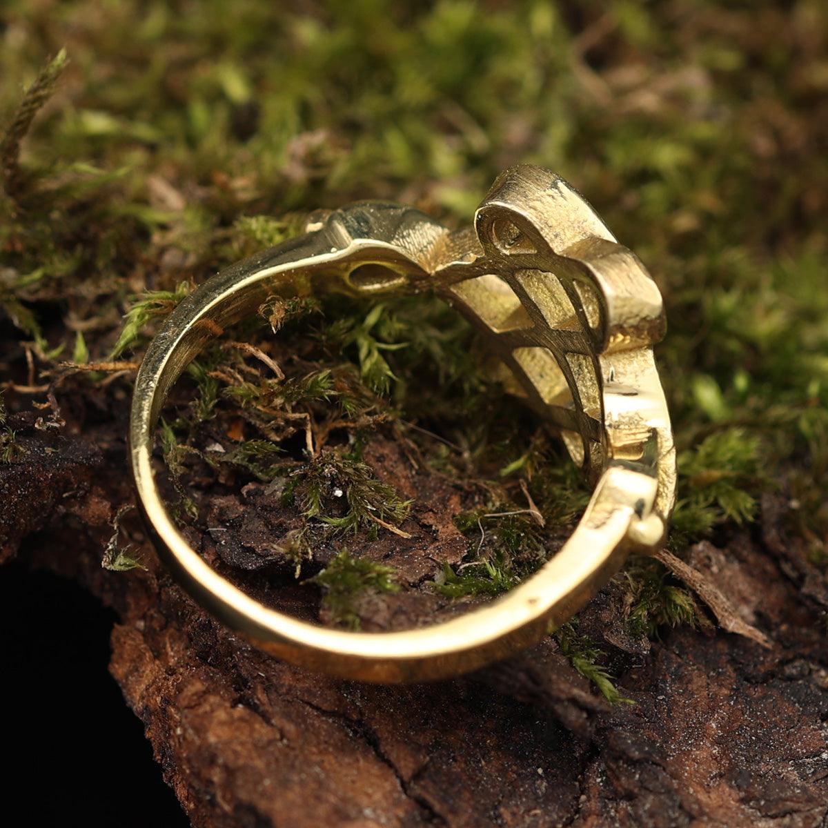 Messing Ring keltisch Schmuck Kelten
