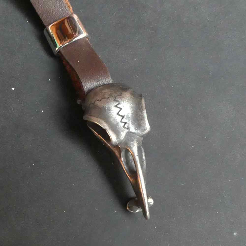 Raben schädel Element Edelstahl