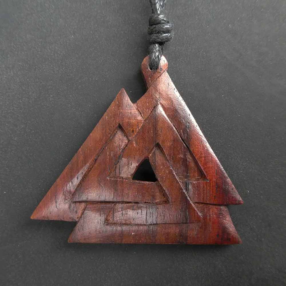 Kelten Holzschmuck Anhänger Handarbeit Pict´s Knoten