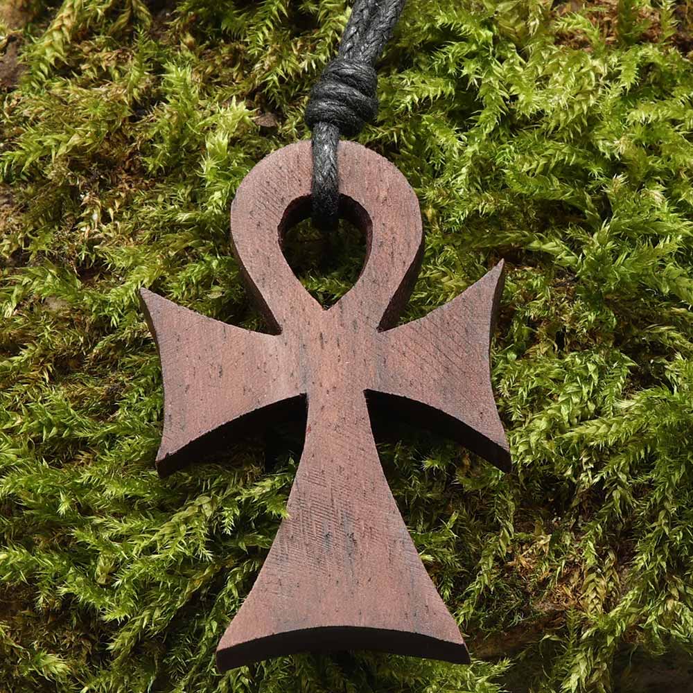 Ankh Holzschmuck Kette Handarbeit Schmuck Anhänger Ägyptisch