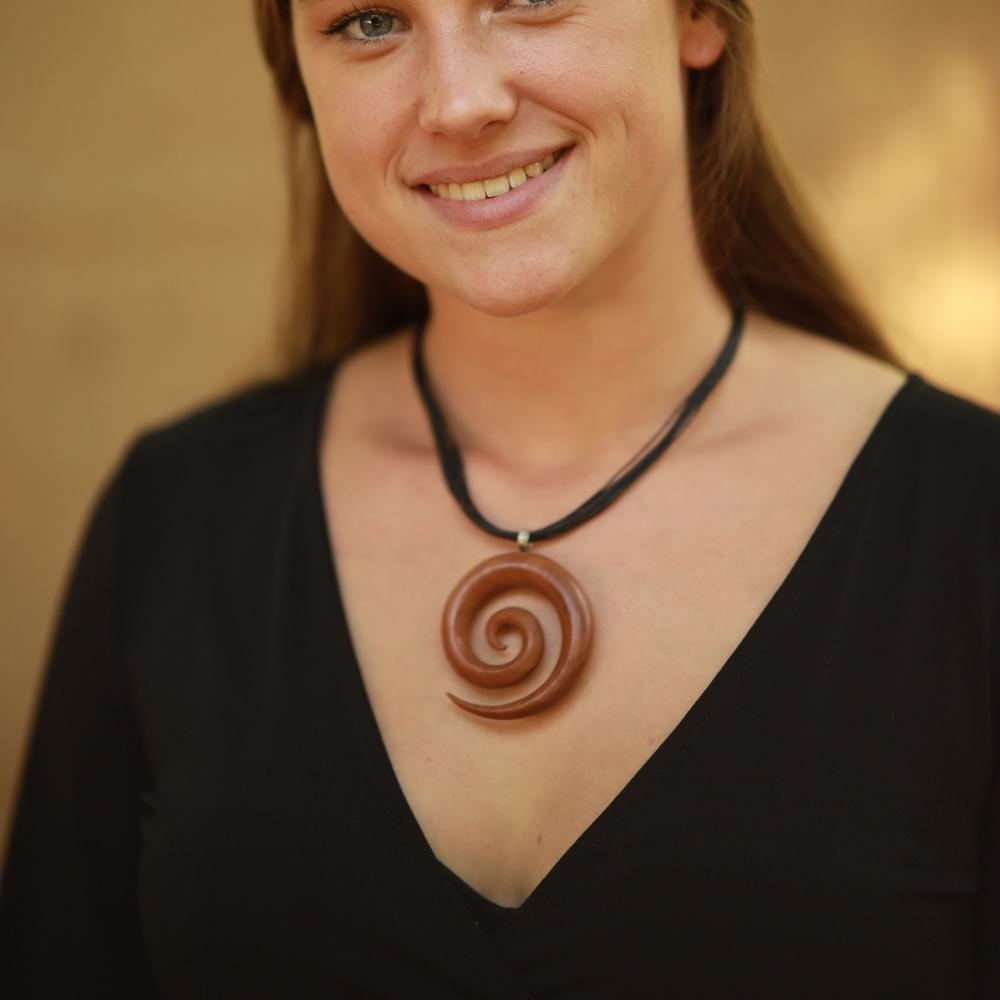 Spirale Holz Kette Handarbeit Schmuck aus Holz