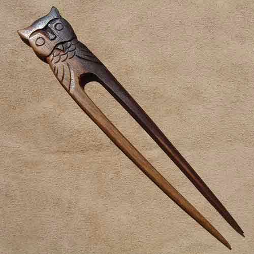Haarnadel Eule Haarschmuck Holz