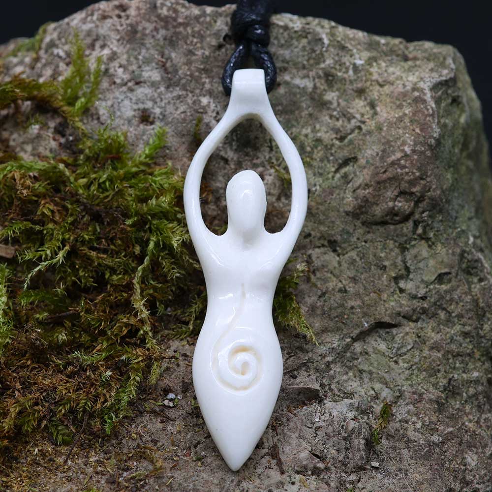 Göttin Anhänger Schmuck Kette Handarbeit fair gehandelz