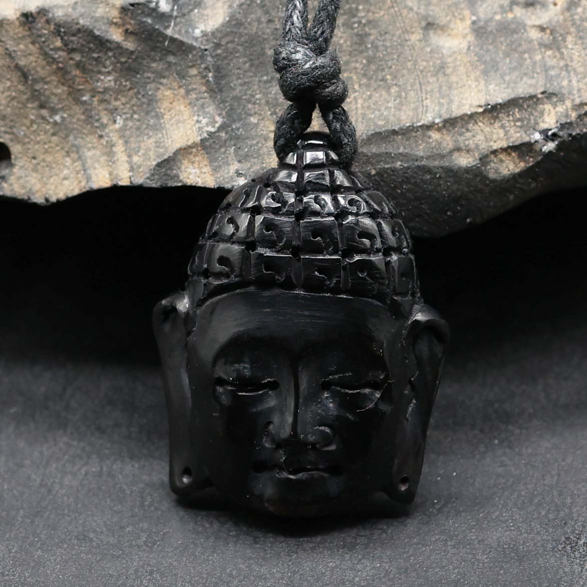 Buddha Kette schmuck Handarbeit fair gehandelt Hornschmuck