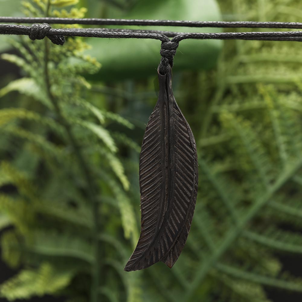 Horn Kette Schmuck Feder Hornschmuck Kettenanhänger