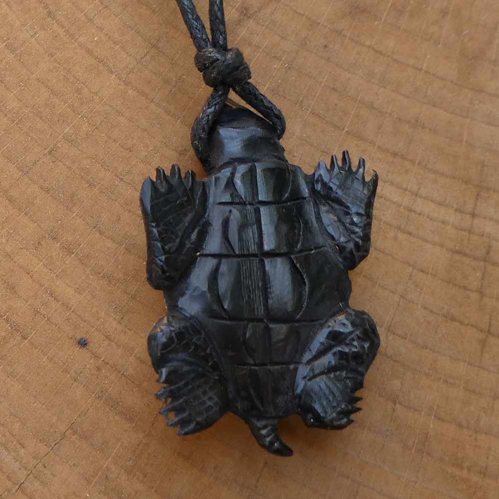 Schildkröte Hornm Schmuck hinten