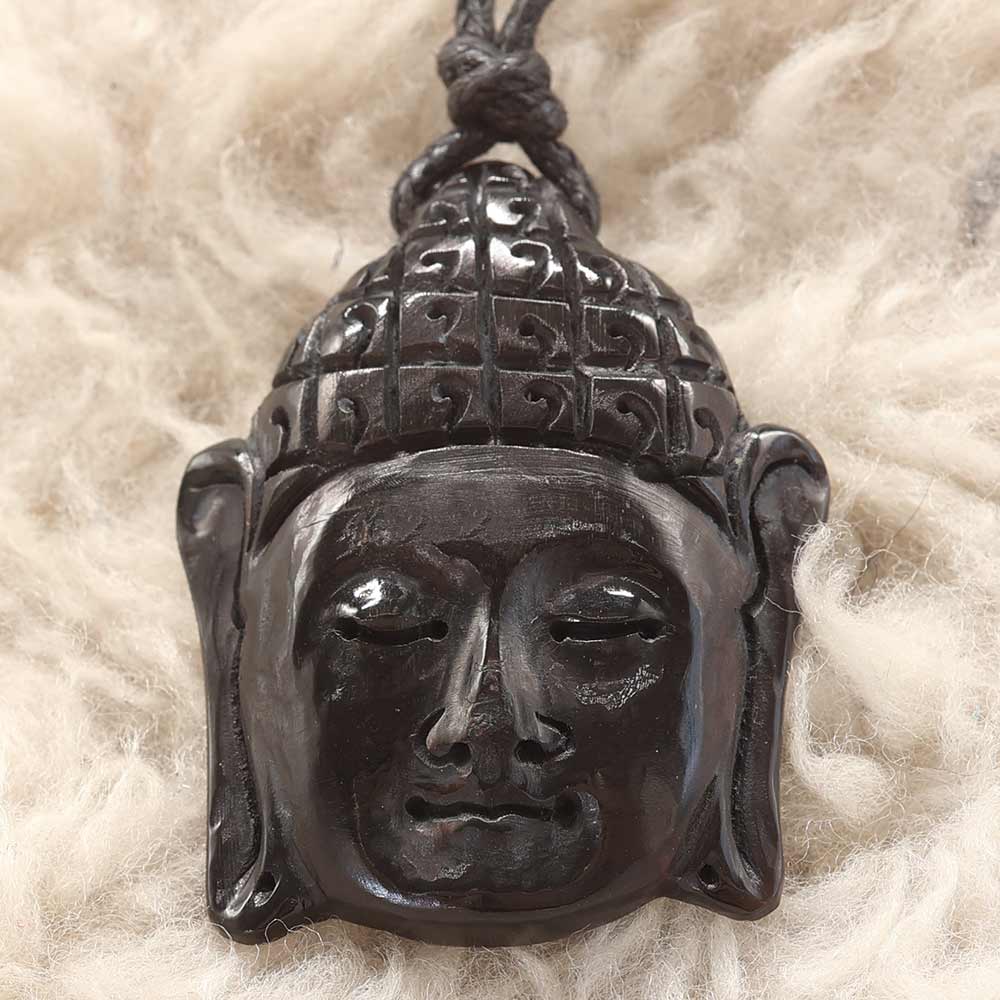 Buddha Horn Schmuck Kette Kunst handwerk fair gehandelt Handarbeit