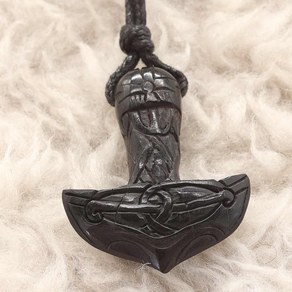 Thorshammer Horn Schmuck Kette Kunst handwerk fair gehandelt Handarbeit