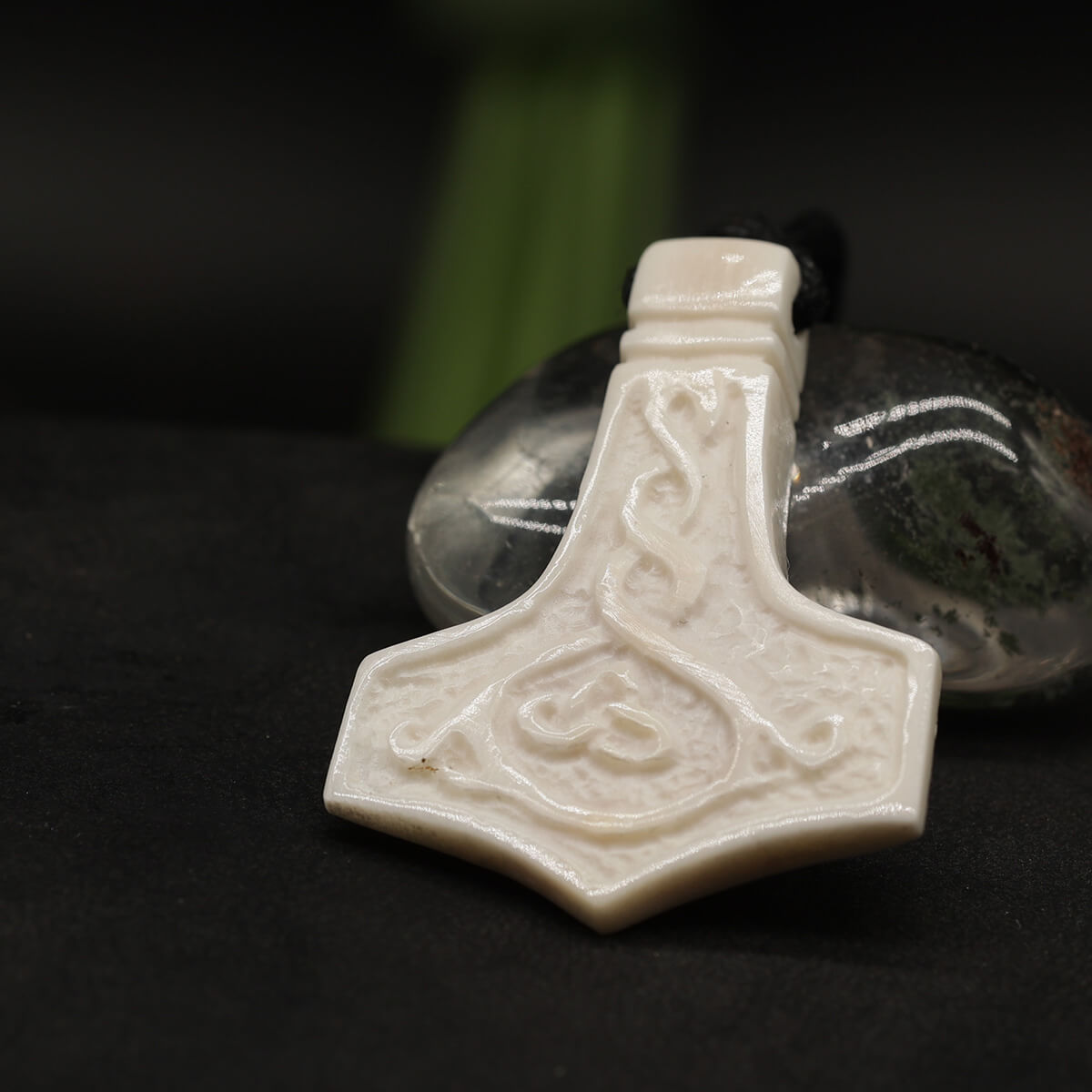 Wikinger Schmuck Mjölnir Knochen Schmuck Anhänger Halskette
