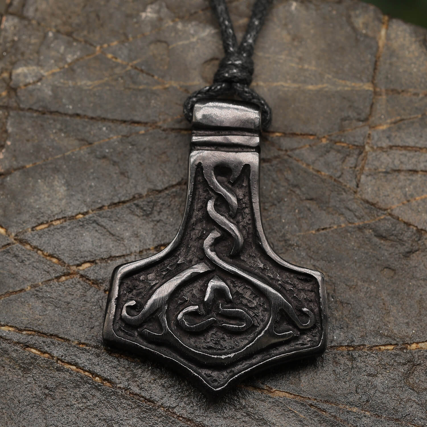 Wikinger Schmuck Mjölnir Horn Schmuck Anhänger Halskette