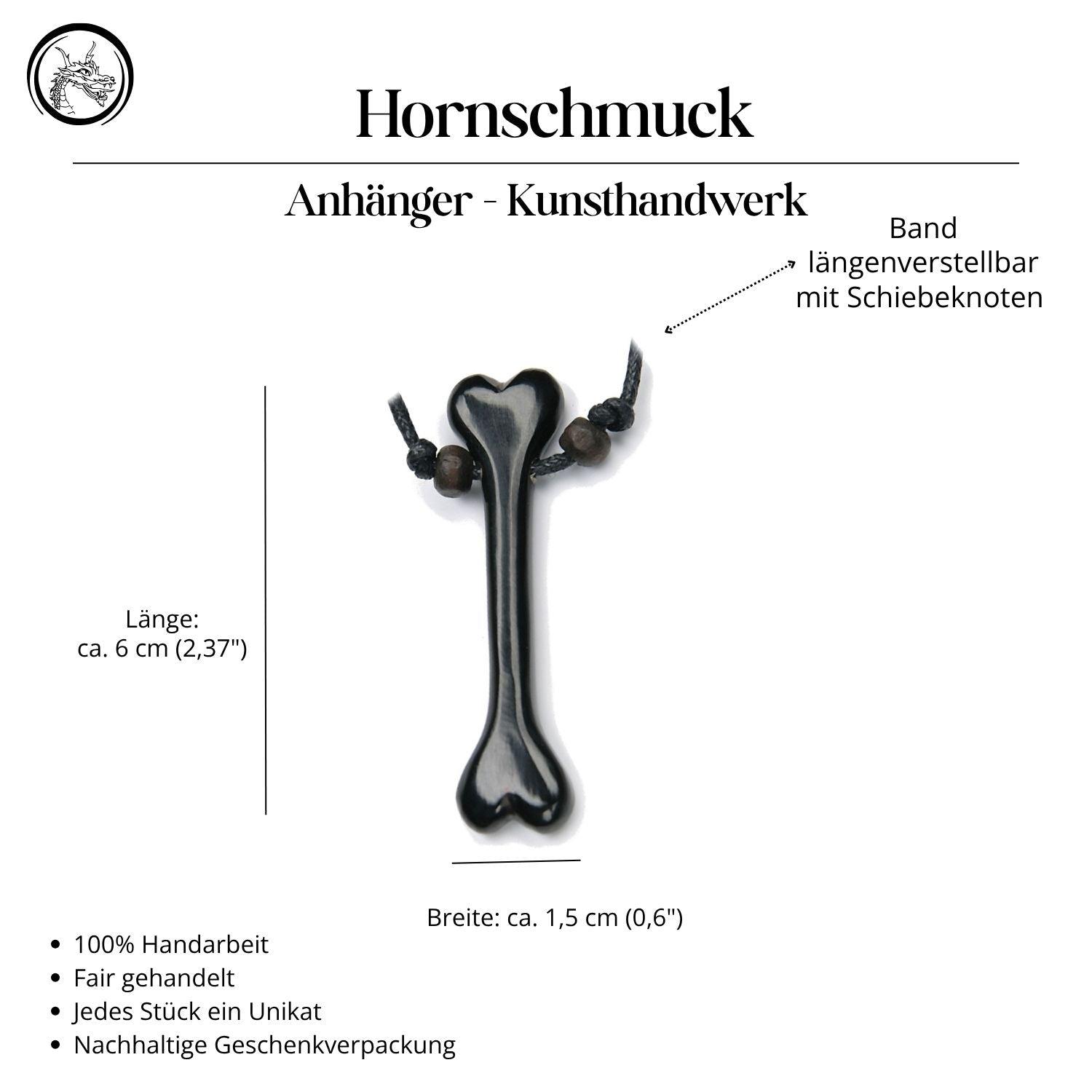 Knochen Horn Halskette Anhänger Handarbeit Kunst Handwerk