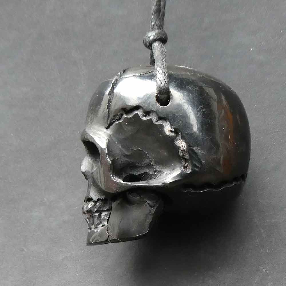Totenkopf Schmuck Horn Anhänger Gothik