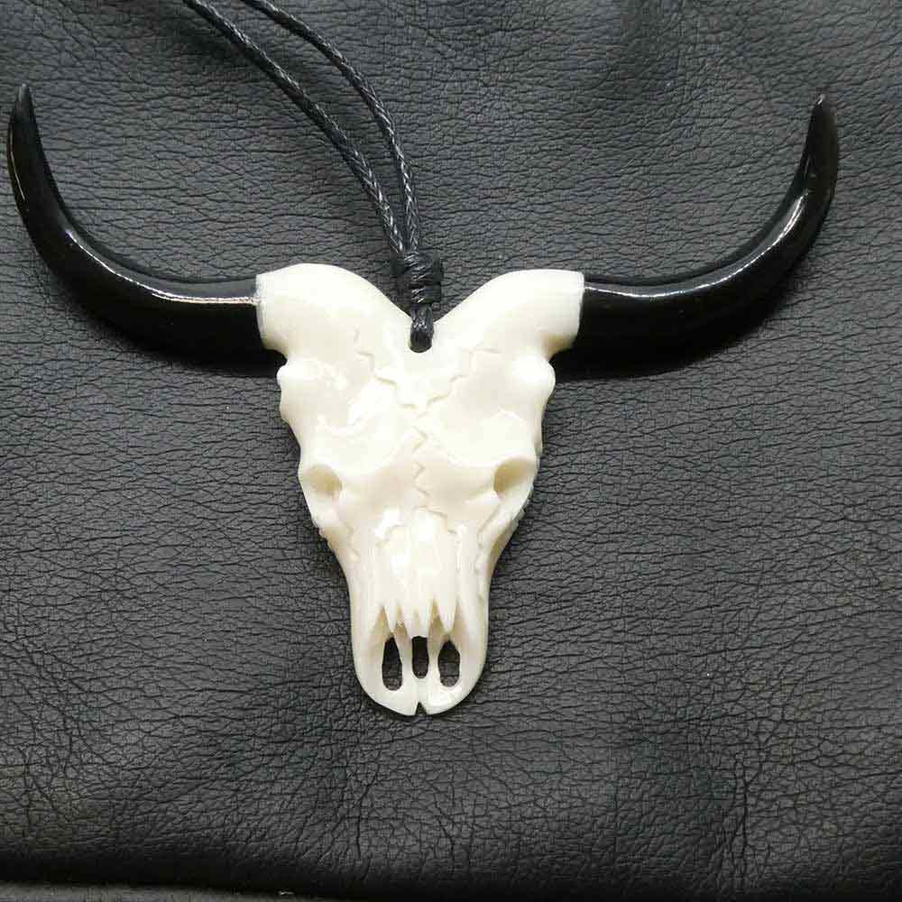 Handarbeit Büffelschädel Schmuck