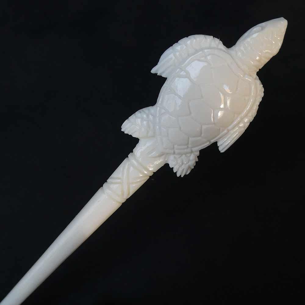 Hair stick turtle bone hair accessory