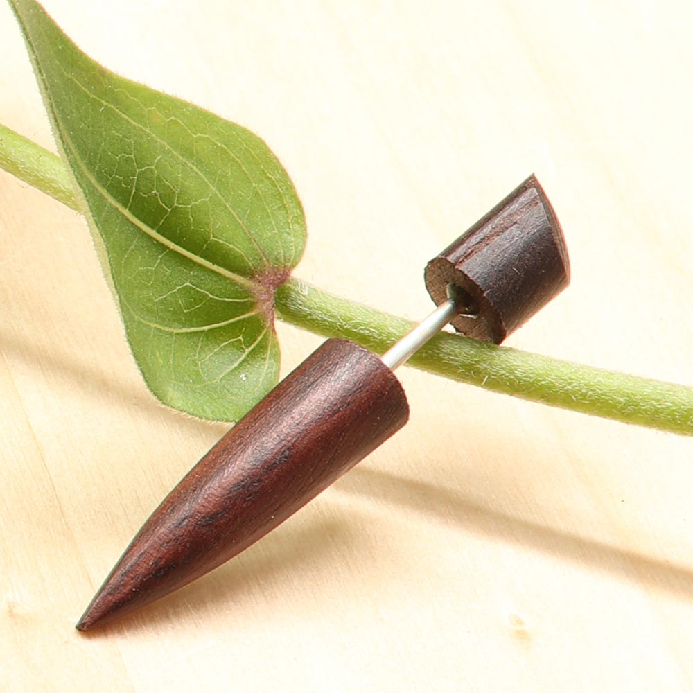 Holz Fakepiercing Fleshtunnel Holzschmuck Handarbeit