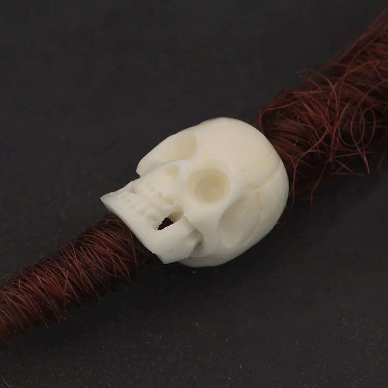 Haarperle Skull Bartschmuck aus Knochen