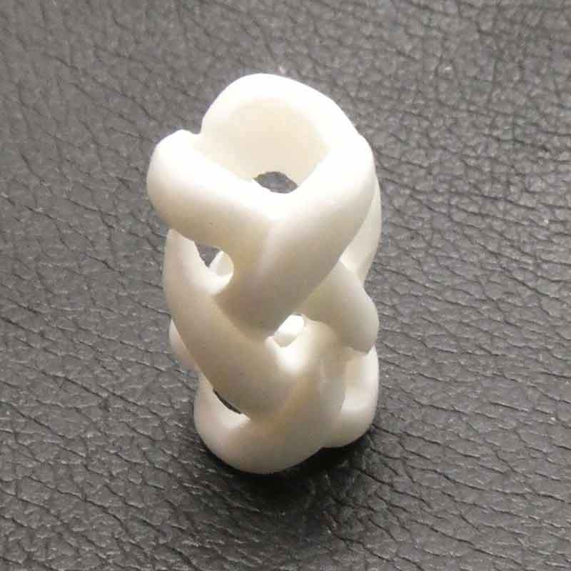 Bartperle Wikinger Bartschmuck Handarbeit Haarschmuck weiß