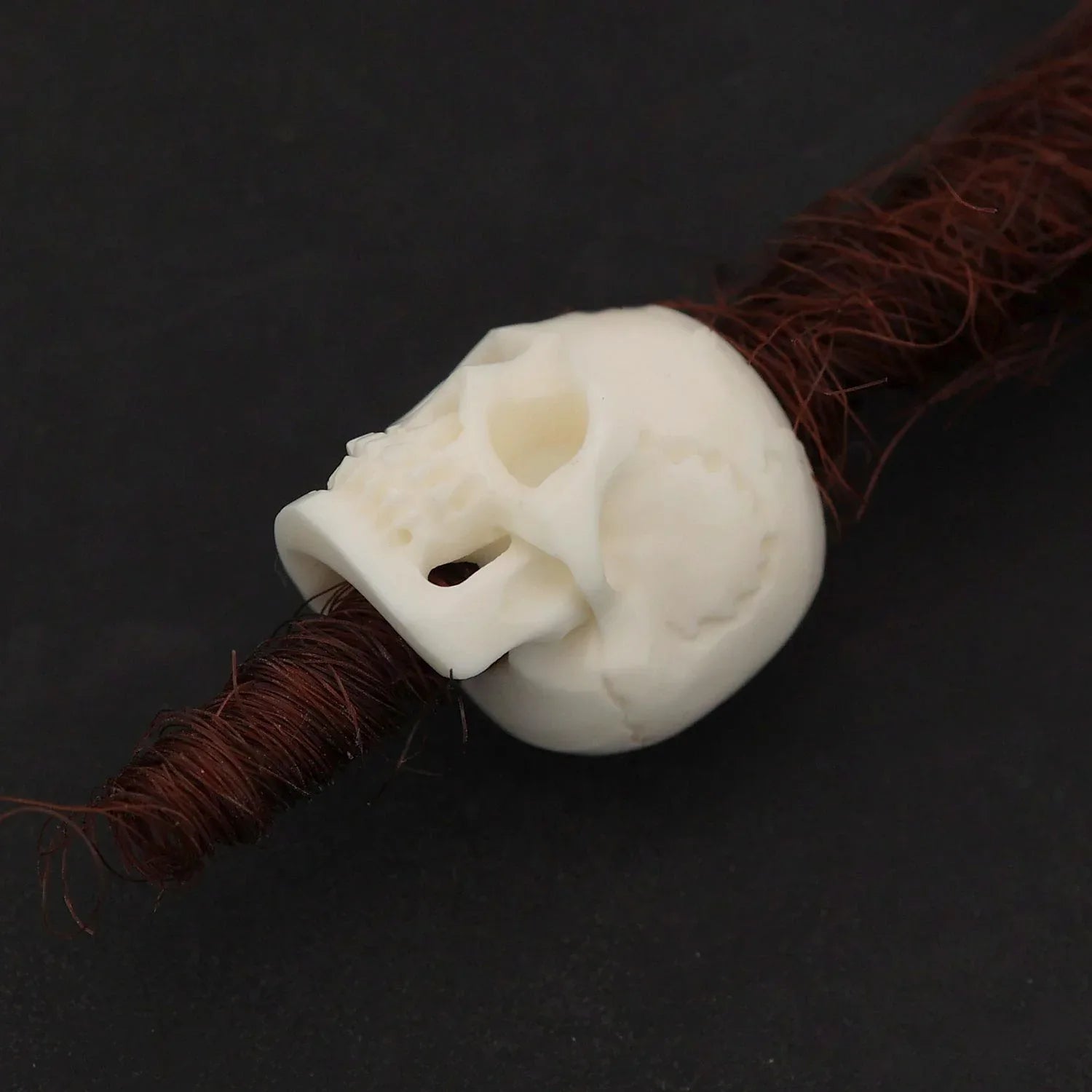 Totenkopf Bartperle Knochen Haarperle Haarschmuck Biker