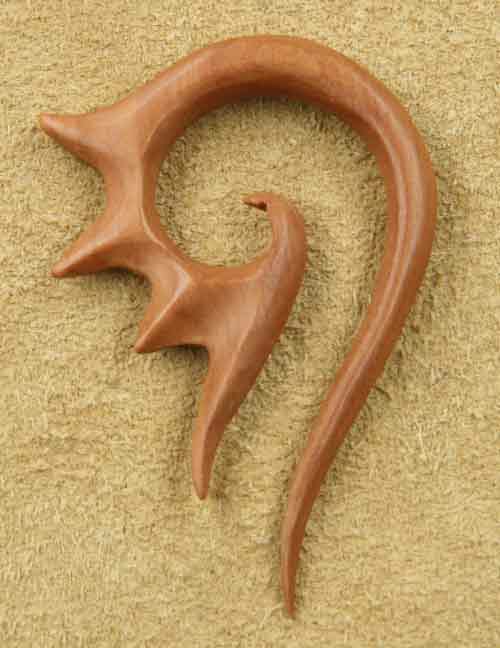 Ohrpiercing Holz Garuda Ohrschmuck