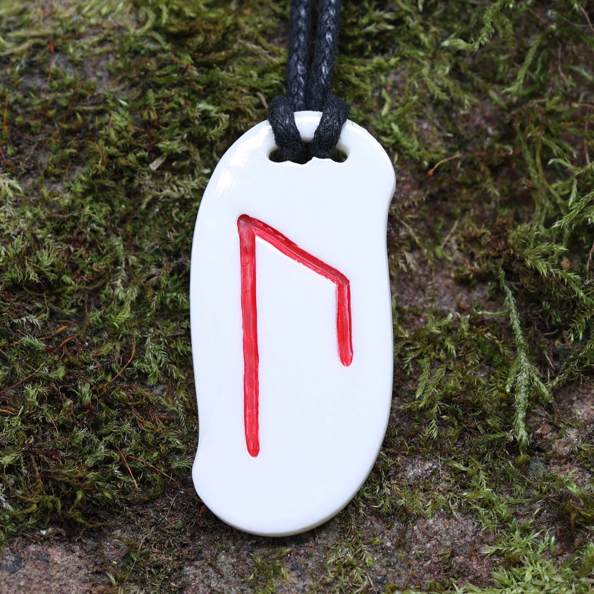 Magischer Schmuck Rune Knochen Anhänger Handarbeit Uruz