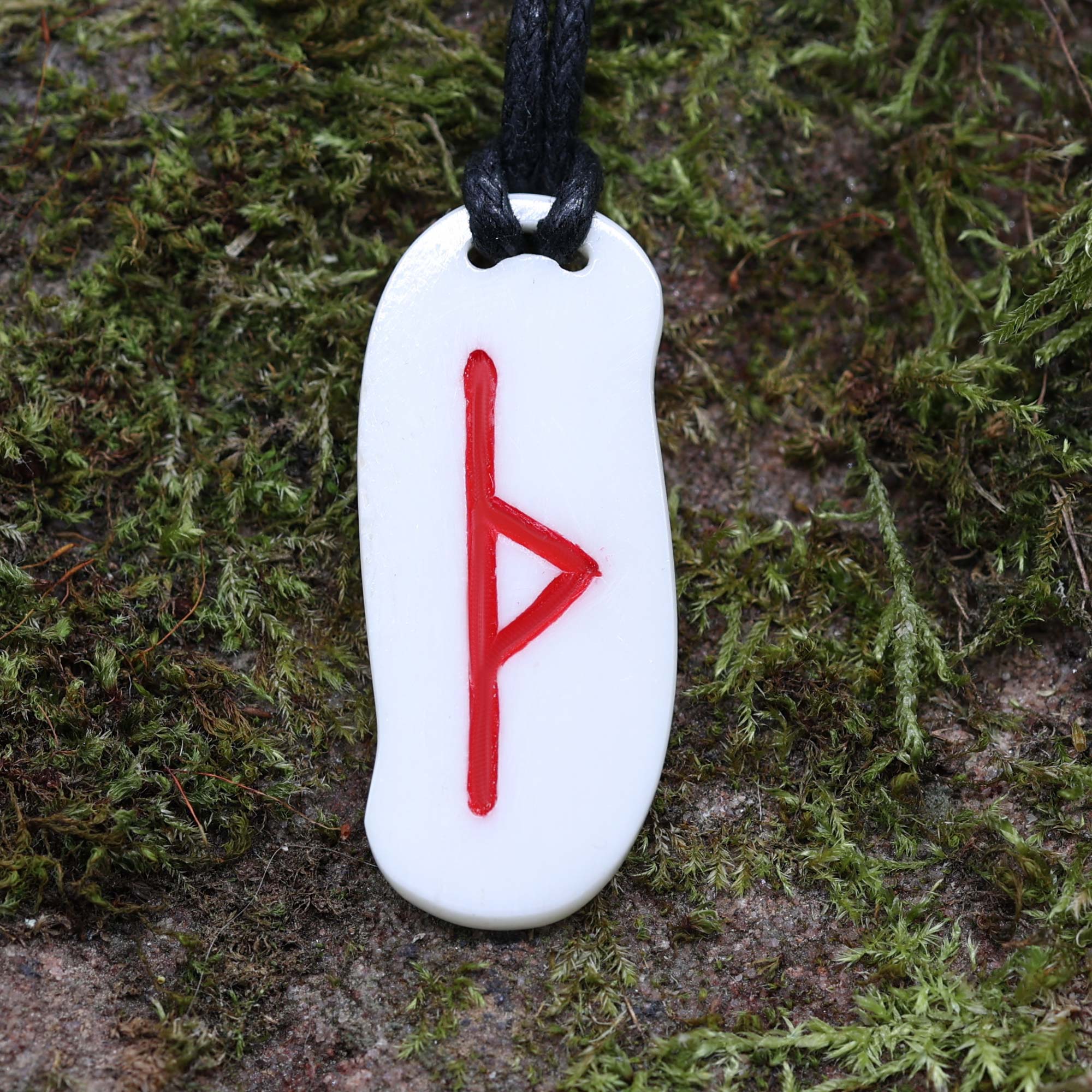 Magischer Schmuck Rune Knochen Anhänger Handarbeit Thurisaz