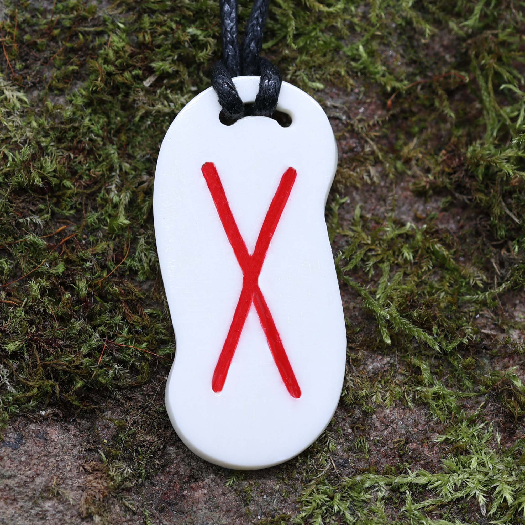 Gebo Rune Handarbeit Kette Schutzamulett magische Zeichen