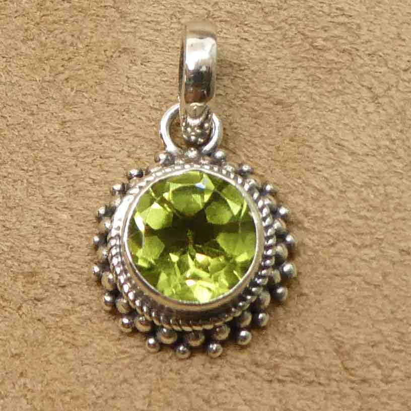 Peridot Schmuck Anhänger Silber
