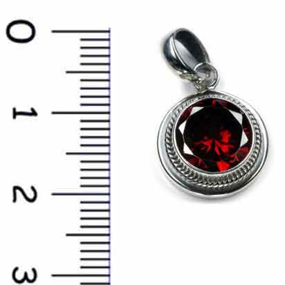 Granat Steinschmuck Anhänger 925 Silber