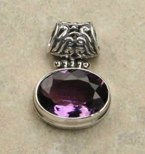Amethyst Edelstein Silber Steinschmuck oval