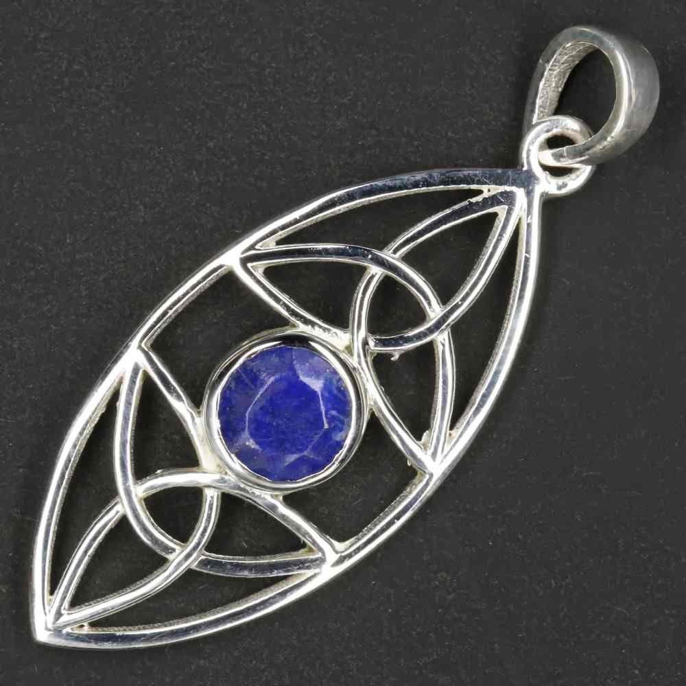 Keltischer Anhänger mit Edelstein Lapislazuli