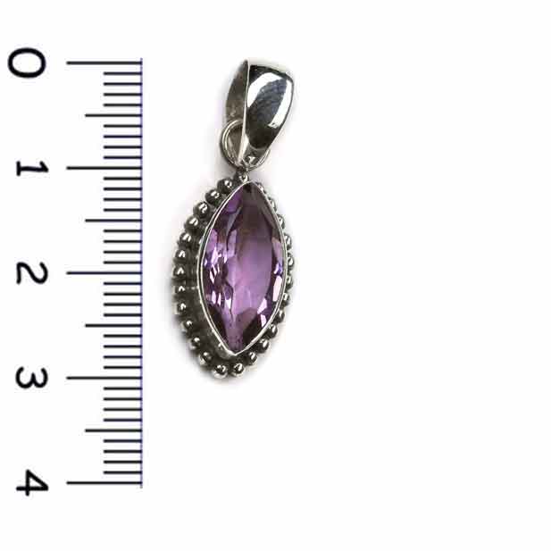 Kettenanhänger Silber mit Amethyst lila Stein