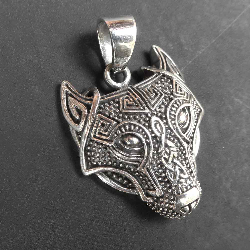 Fenrir Wolf Schmuck Silber Loki Sohn Ketten Anhänger Fenris