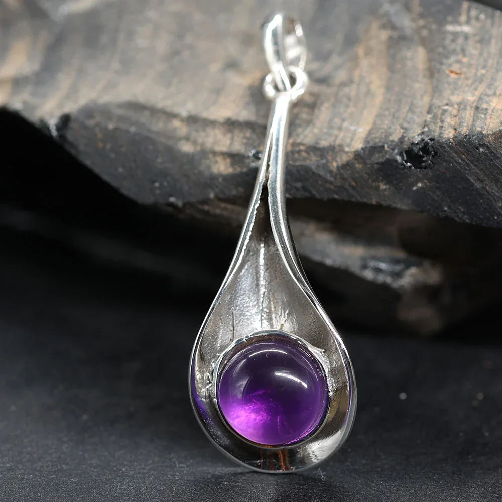 Zeitloser Amethyst Anhänger edles Silber hochwertiger Kettenanhänger