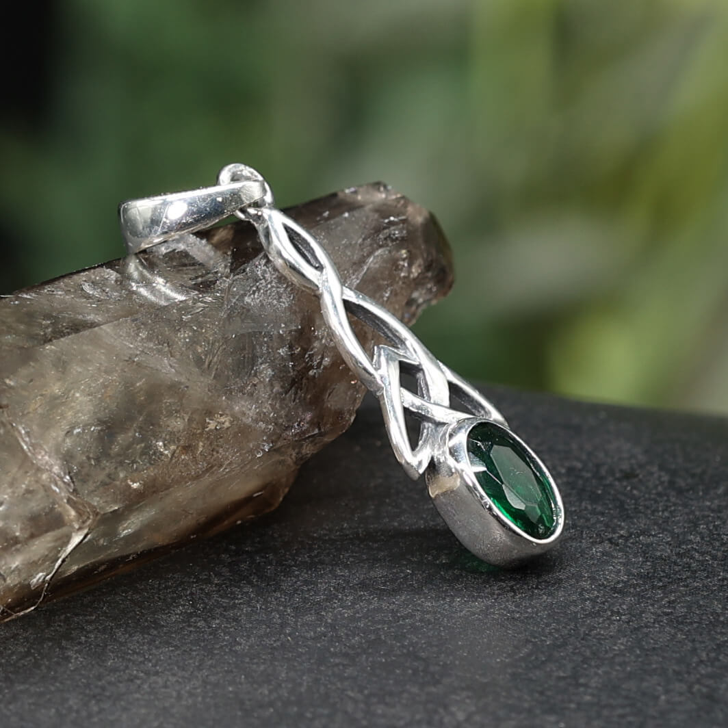 Kelten Silberschmuck Edelstein Anhänger