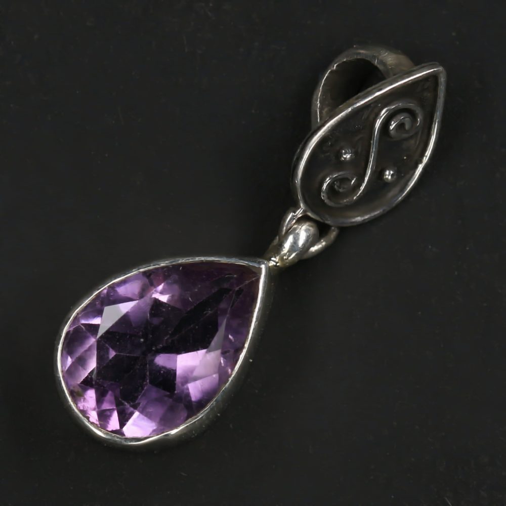 Amethyst Steinschmuck Anhänger Silber
